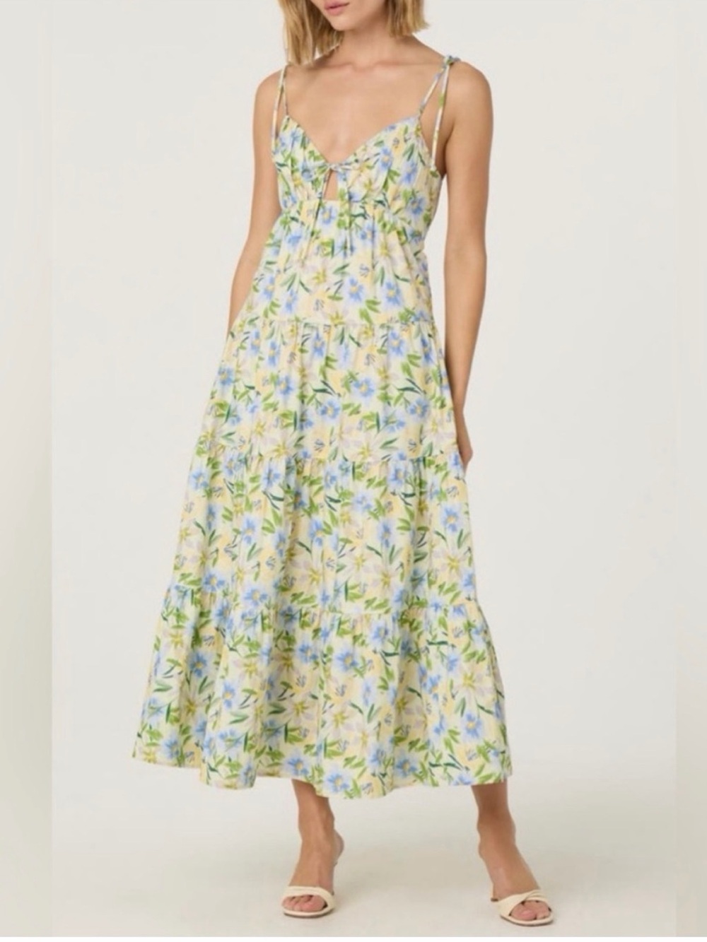Astr the Label Floral Midi Dress